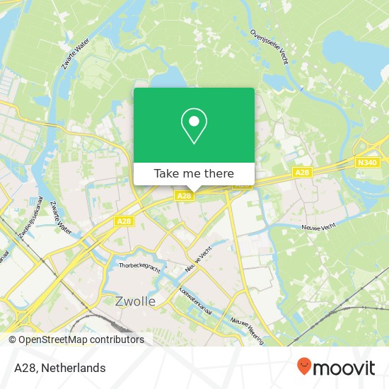 A28, 8022 Zwolle Karte