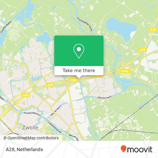 A28, 8024 Zwolle map