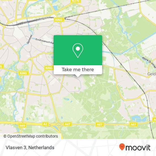 Vlasven 3, 5645 KM Eindhoven map