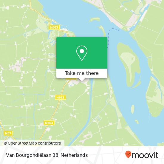 Van Bourgondiëlaan 38, 4351 NS Zanddijk map