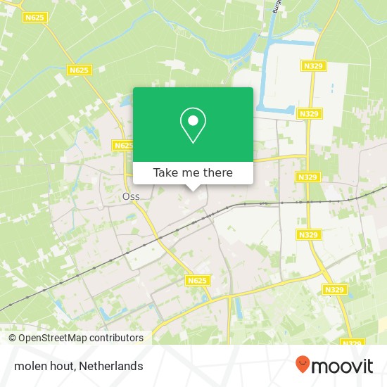 molen hout, 5341 GG Oss map