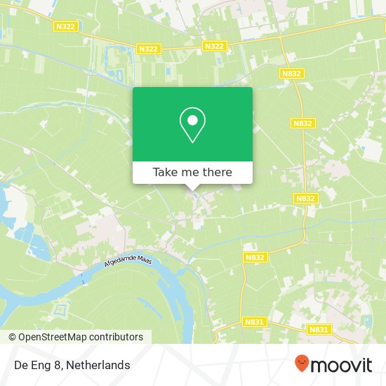 De Eng 8, 5316 BD Delwijnen map