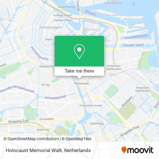 Holocaust Memorial Walk map