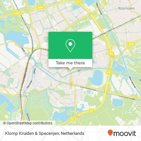 Klomp Kruiden & Specerijen, Palmboomstraat 94 map