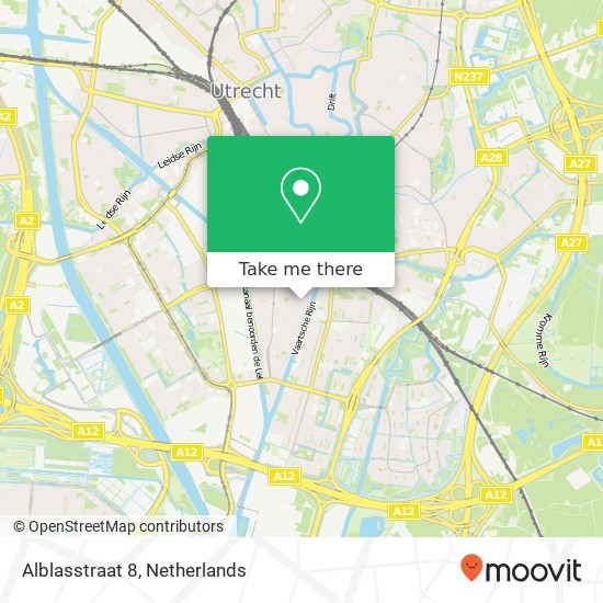 Alblasstraat 8, 3522 RR Utrecht map