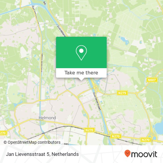 Jan Lievensstraat 5, 5702 CK Helmond map