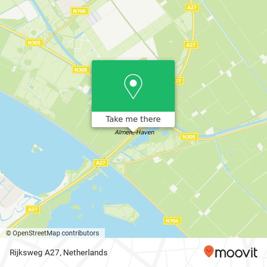 Rijksweg A27, 1358 Almere map