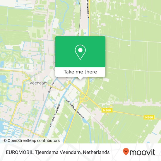 EUROMOBIL Tjeerdsma Veendam, De Zwaaikom 6 Karte