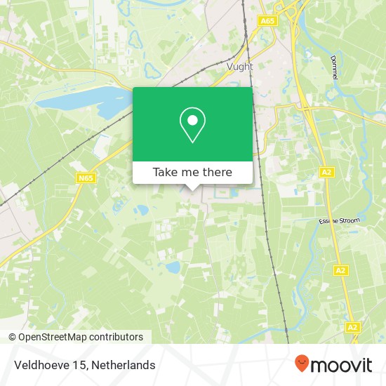 Veldhoeve 15, 5262 NN Vught Karte