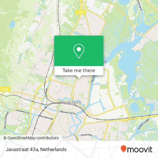 Javastraat 43a, 2022 XP Haarlem Karte