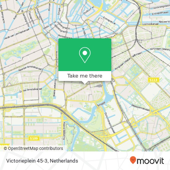 Victorieplein 45-3, 1078 PD Amsterdam map