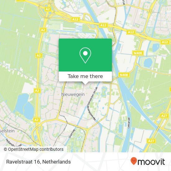 Ravelstraat 16, 3438 XK Nieuwegein map