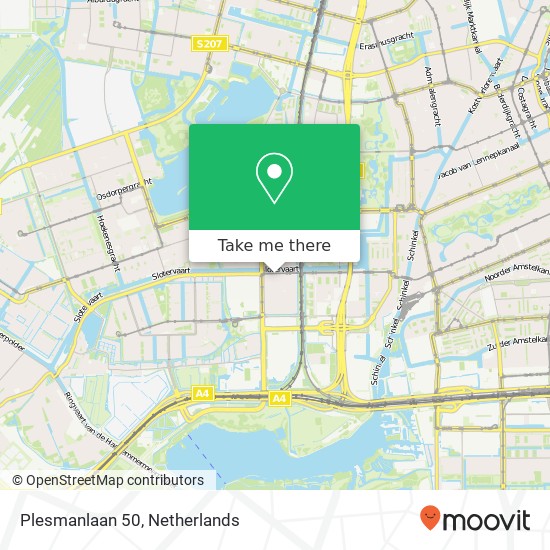 Plesmanlaan 50, 1066 XN Amsterdam map