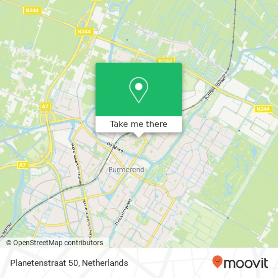 Planetenstraat 50, 1443 AV Purmerend map