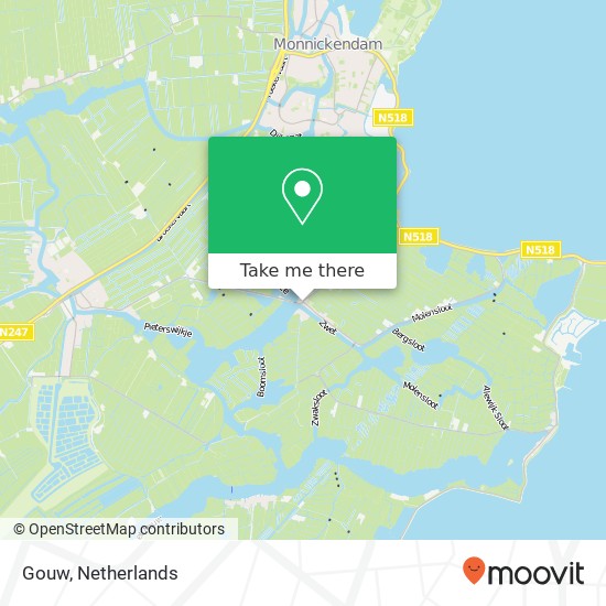 Gouw, 1153 PB Zuiderwoude map