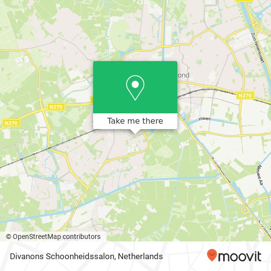 Divanons Schoonheidssalon map
