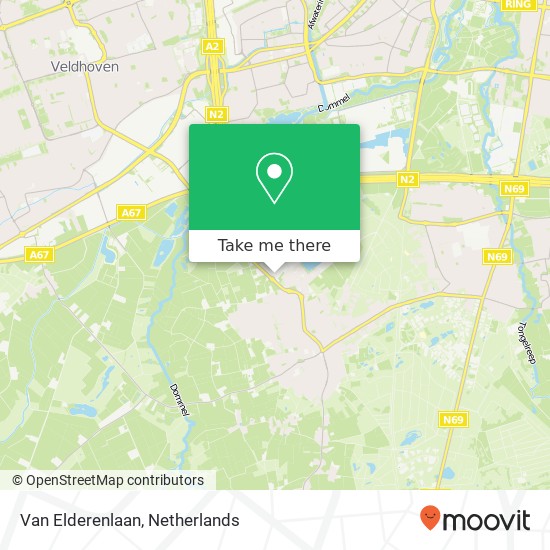 Van Elderenlaan, 5581 WG Waalre map