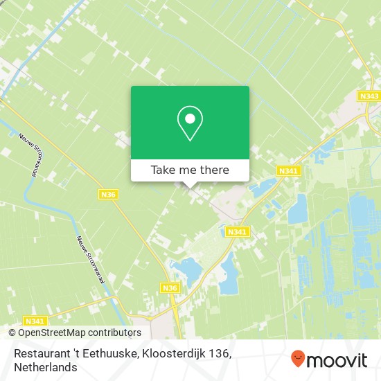 Restaurant 't Eethuuske, Kloosterdijk 136 map