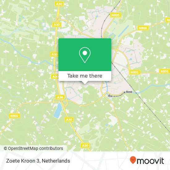 Zoete Kroon 3, 3772 HP Barneveld map