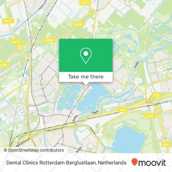 Dental Clinics Rotterdam Berglustlaan, Berglustlaan 16 Karte