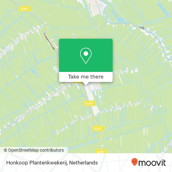 Honkoop Plantenkwekerij, Industrieweg 13 map