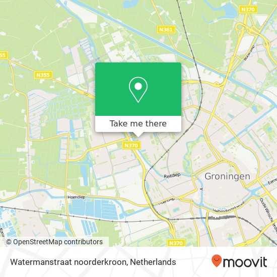 Watermanstraat noorderkroon, 9742 VP Groningen map