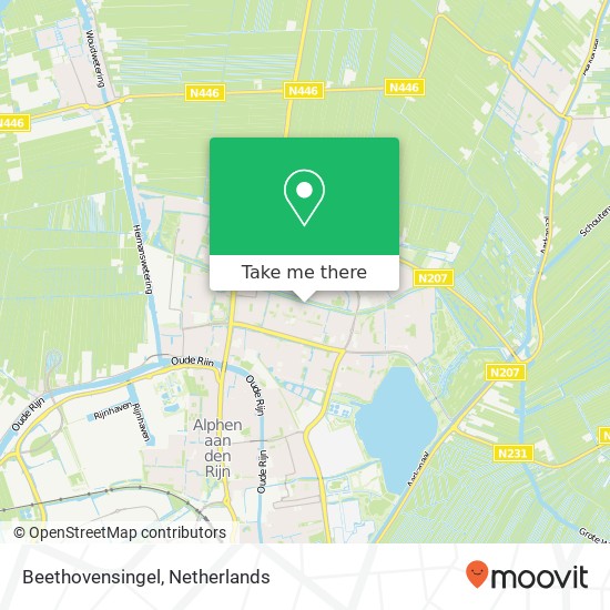 Beethovensingel, 2402 GR Alphen aan den Rijn map