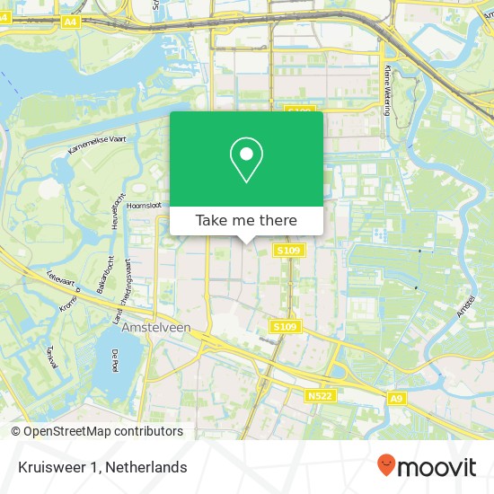 Kruisweer 1, 1181 NR Amstelveen map