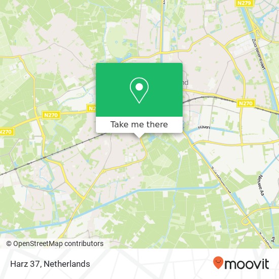 Harz 37, 5706 PA Helmond Karte