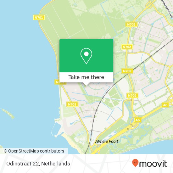 Odinstraat 22, 1363 WL Almere-Stad Karte