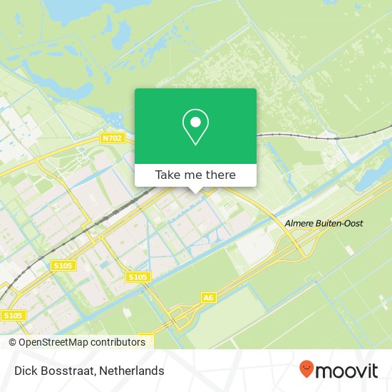 Dick Bosstraat, 1336 Almere-Buiten map