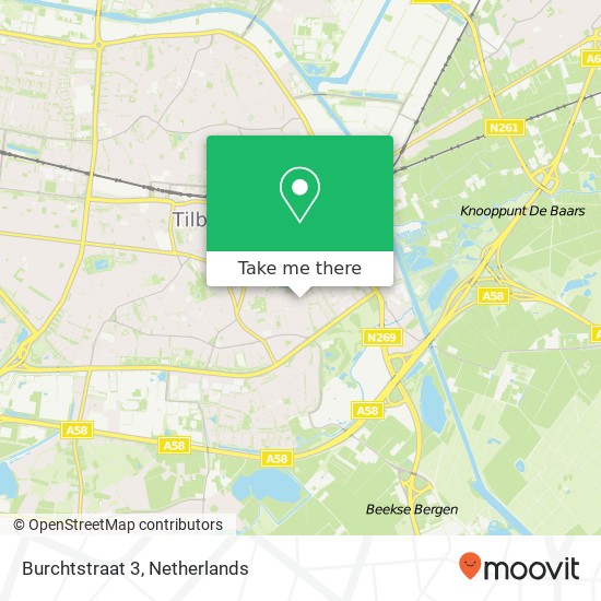 Burchtstraat 3, 5021 BG Tilburg Karte