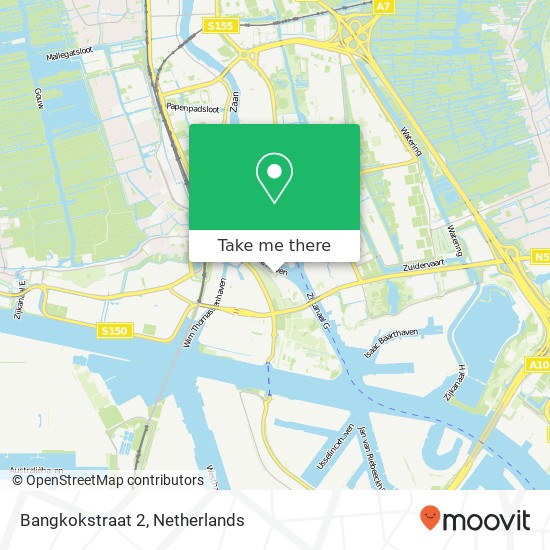 Bangkokstraat 2, 1506 NA Zaandam Karte