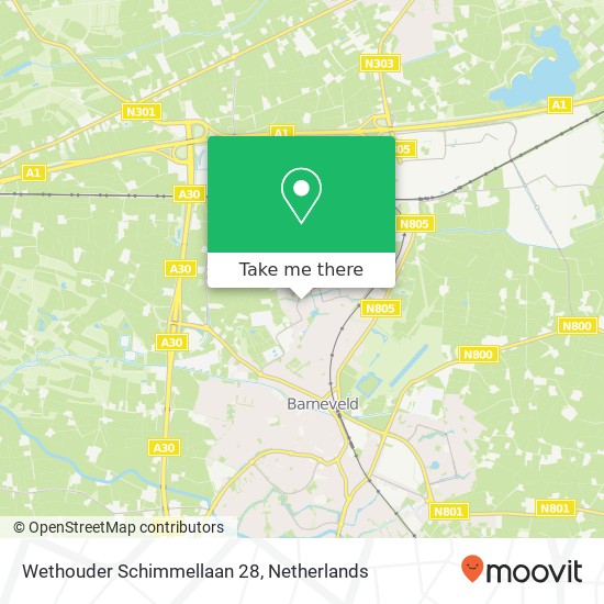 Wethouder Schimmellaan 28, 3771 KW Barneveld map