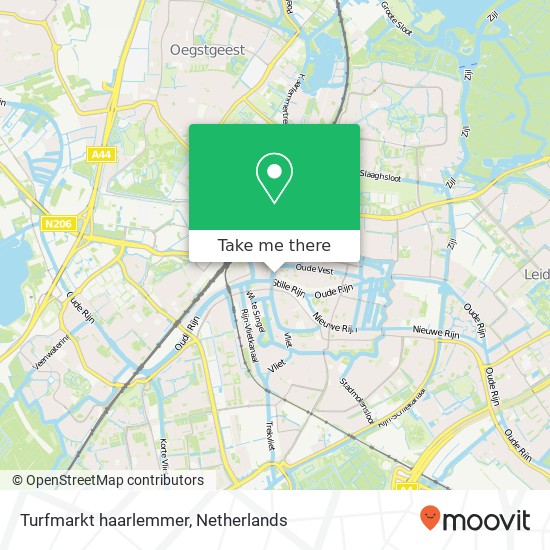 Turfmarkt haarlemmer, 2312 DJ Leiden map
