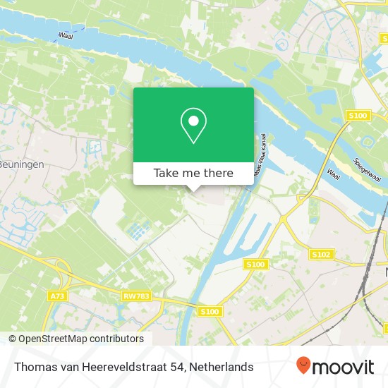 Thomas van Heereveldstraat 54, 6551 AT Weurt map