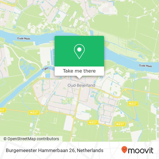Burgemeester Hammerbaan 26, 3261 EB Oud-Beijerland Karte