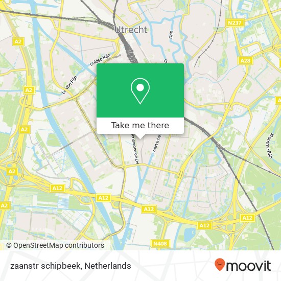 zaanstr schipbeek, 3522 VK Utrecht Karte