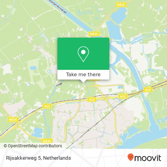 Rijsakkerweg 5, 4003 JL Tiel map