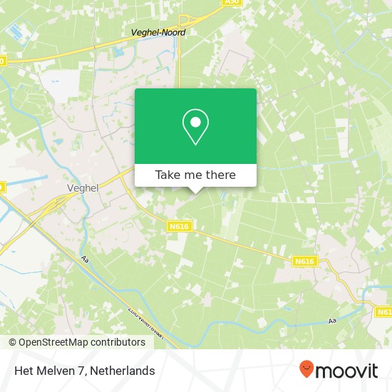 Het Melven 7, 5463 XD Veghel map