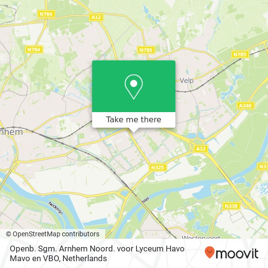 Openb. Sgm. Arnhem Noord. voor Lyceum Havo Mavo en VBO, Middachtensingel 1 Karte