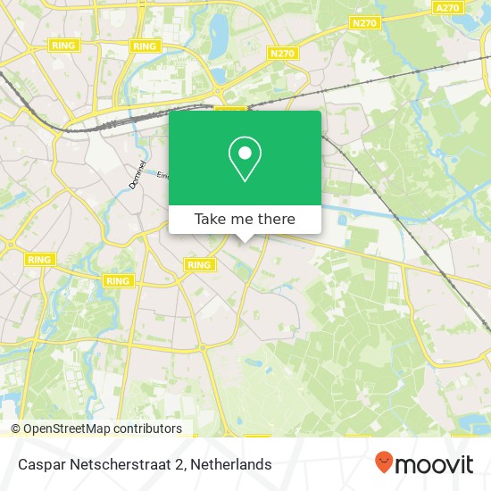 Caspar Netscherstraat 2, 5643 VD Eindhoven map