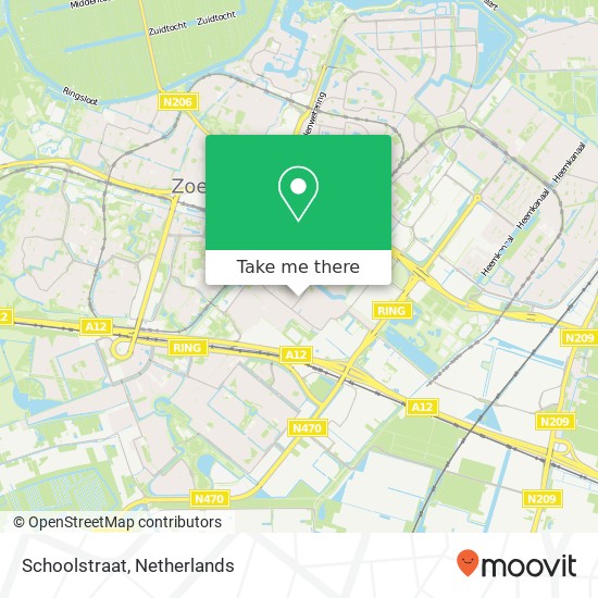 Schoolstraat, 2712 KD Zoetermeer Karte