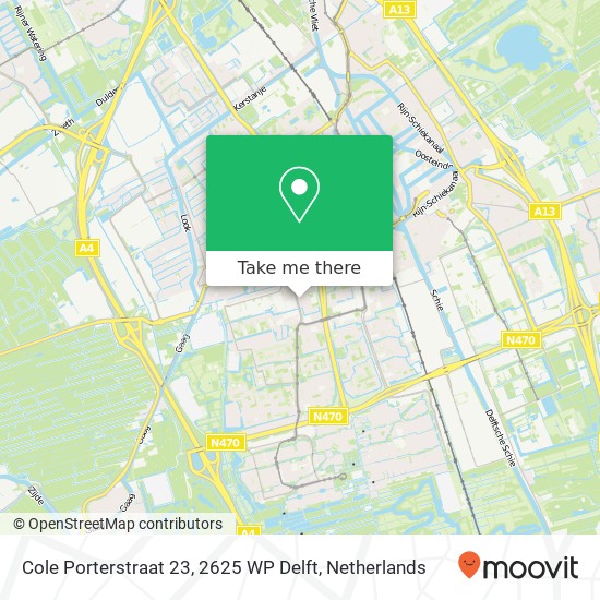 Cole Porterstraat 23, 2625 WP Delft map