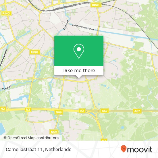 Cameliastraat 11, 5644 CM Eindhoven map