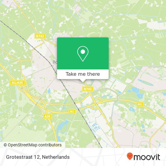 Grotestraat 12, 7622 GL Borne map