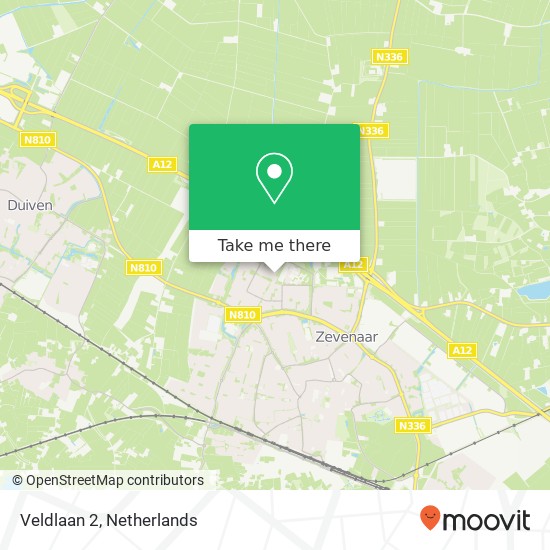 Veldlaan 2, 6903 RC Zevenaar map