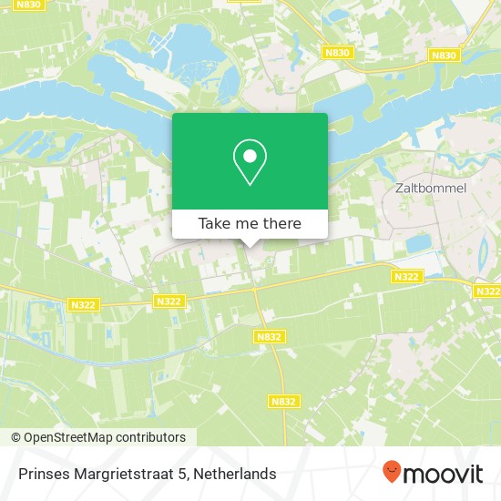 Prinses Margrietstraat 5, 5311 CC Gameren map