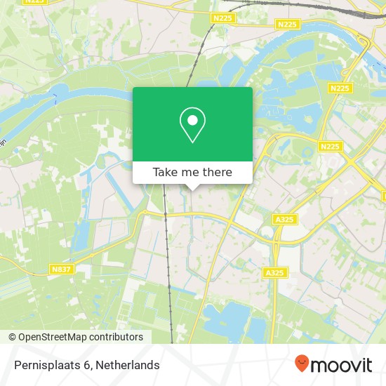 Pernisplaats 6, 6843 JW Arnhem map