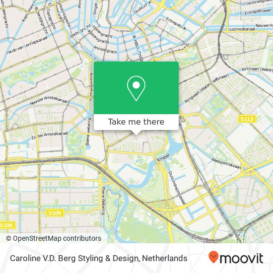 Caroline V.D. Berg Styling & Design, Kinderdijkstraat 2 map